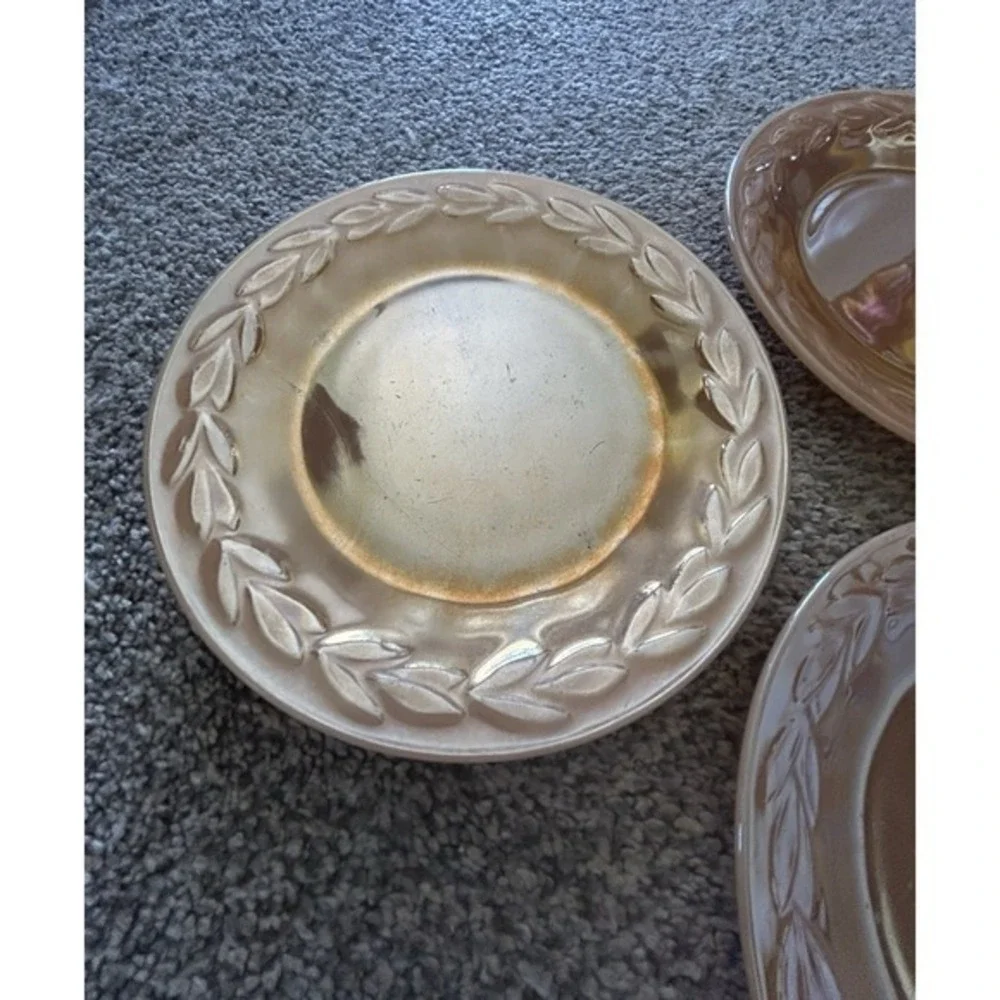 3-PC Fire‎ King Peach Luster Ovenware Replacement Plates